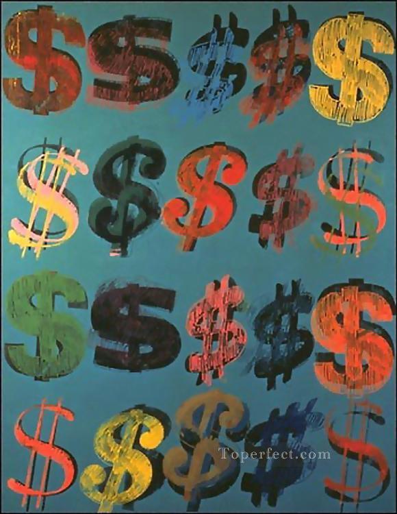 Dollar Sign 3 POP Artists Oil Paintings